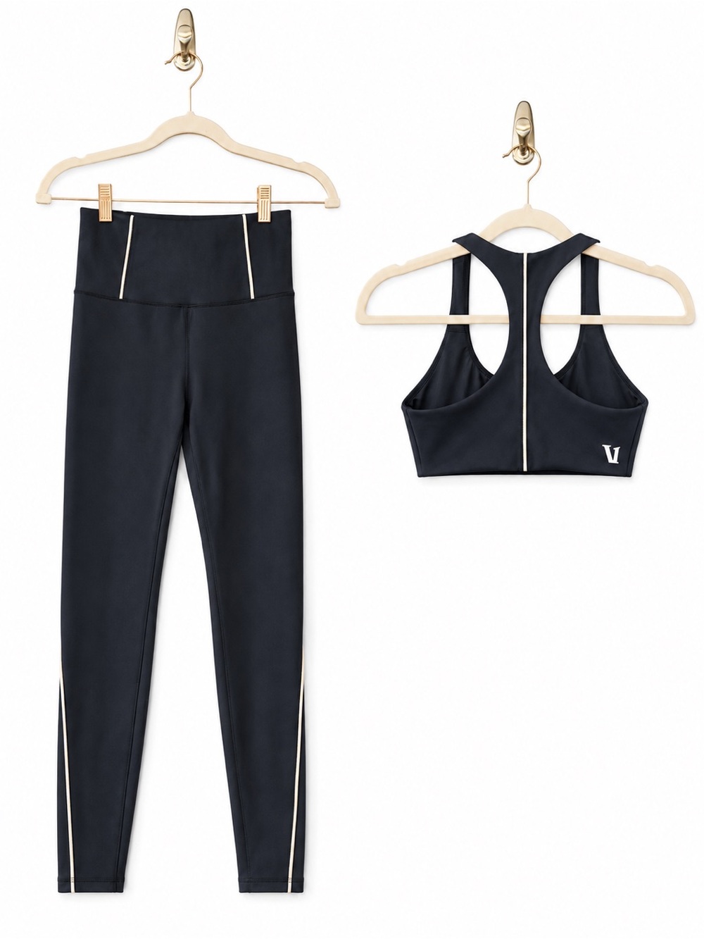 VUORI - Navy High-Waist Performance Leggings and Sports Bra Set - Small